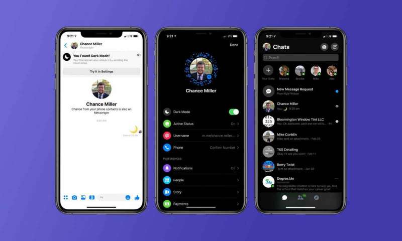 Facebook Messenger İçin Karanlık Mod Kullanılabilir Durumda