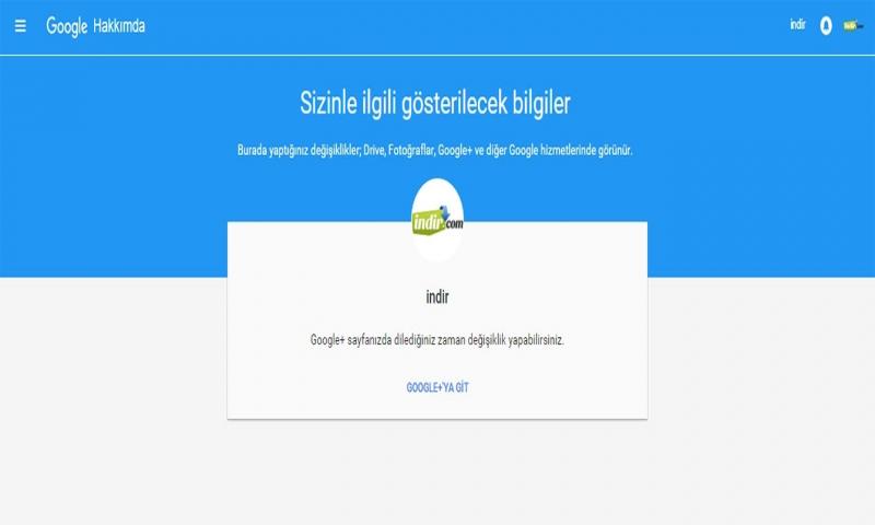 Google 'Hakkımda' Adını Taşıyan Yeni Bir Sayfa Yayınladı