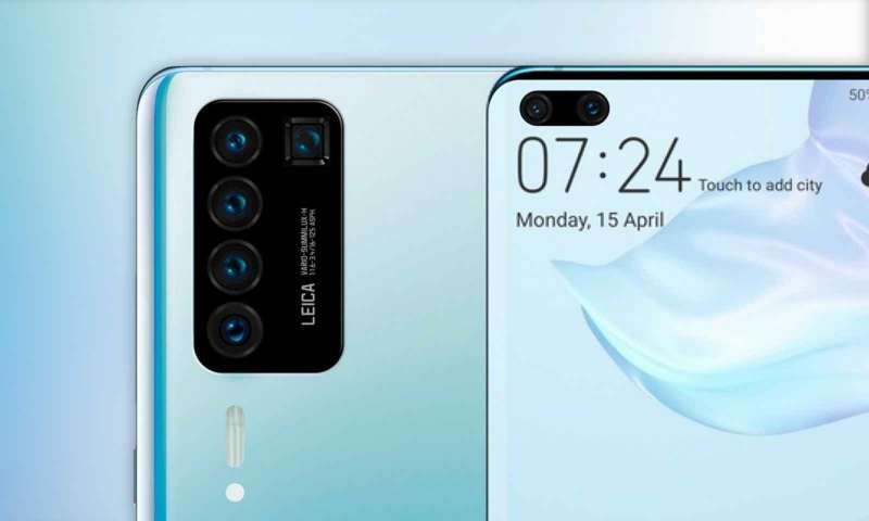 Huawei P40 Pro'nun tasarımını gösteren kılıf