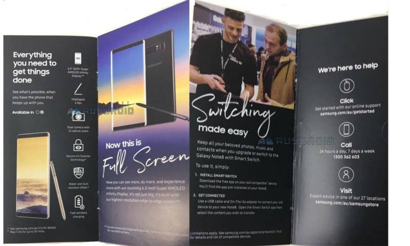 Sızdırılan Broşür Galaxy Note 8'i Gözler Önüne Seriyor
