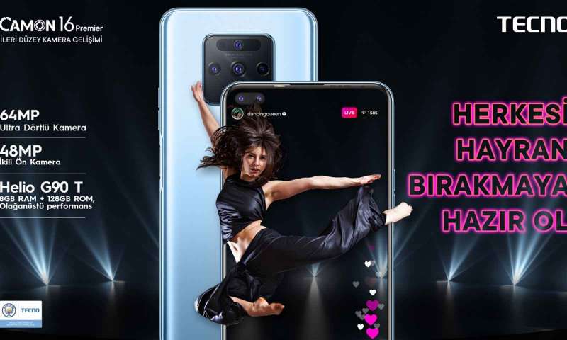TECNO MOBILE, CAMON 16 Premier ile Türkiye’ye ileri düzey kamera gelişim teknolojisini getirdi