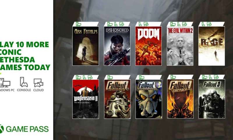 Xbox Game Pass'e 10 yeni Bethesda oyunu geldi