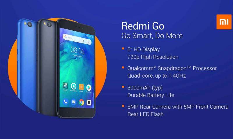 Xiaomi's debuts its latest handset, the Redmi Go